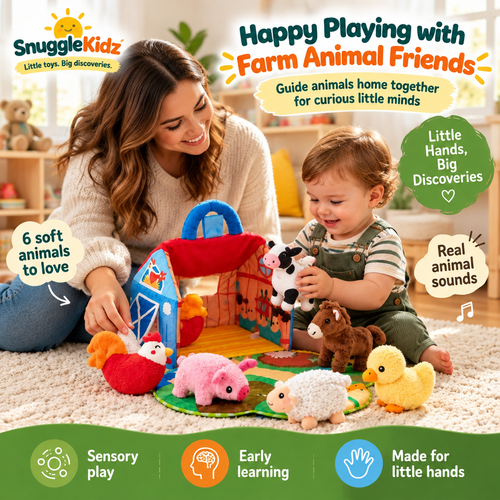 SnuggleKidz™ Plush Farm Animal Set